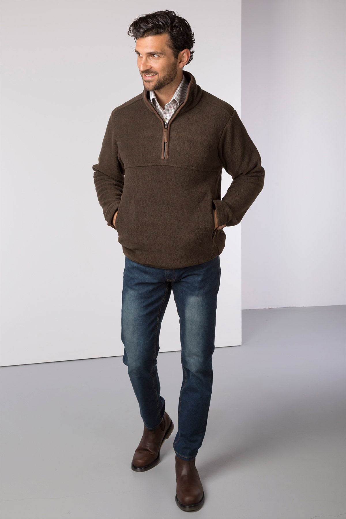 Bark - Mens Huggate Overhead Fleece