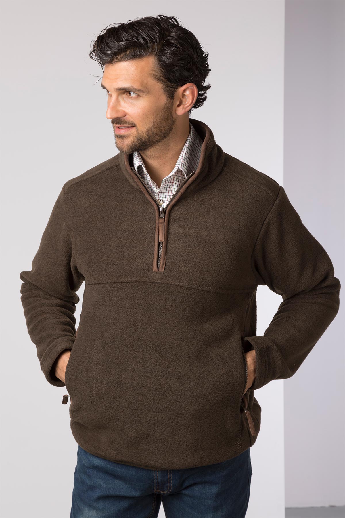 Bark - Mens Huggate Overhead Fleece