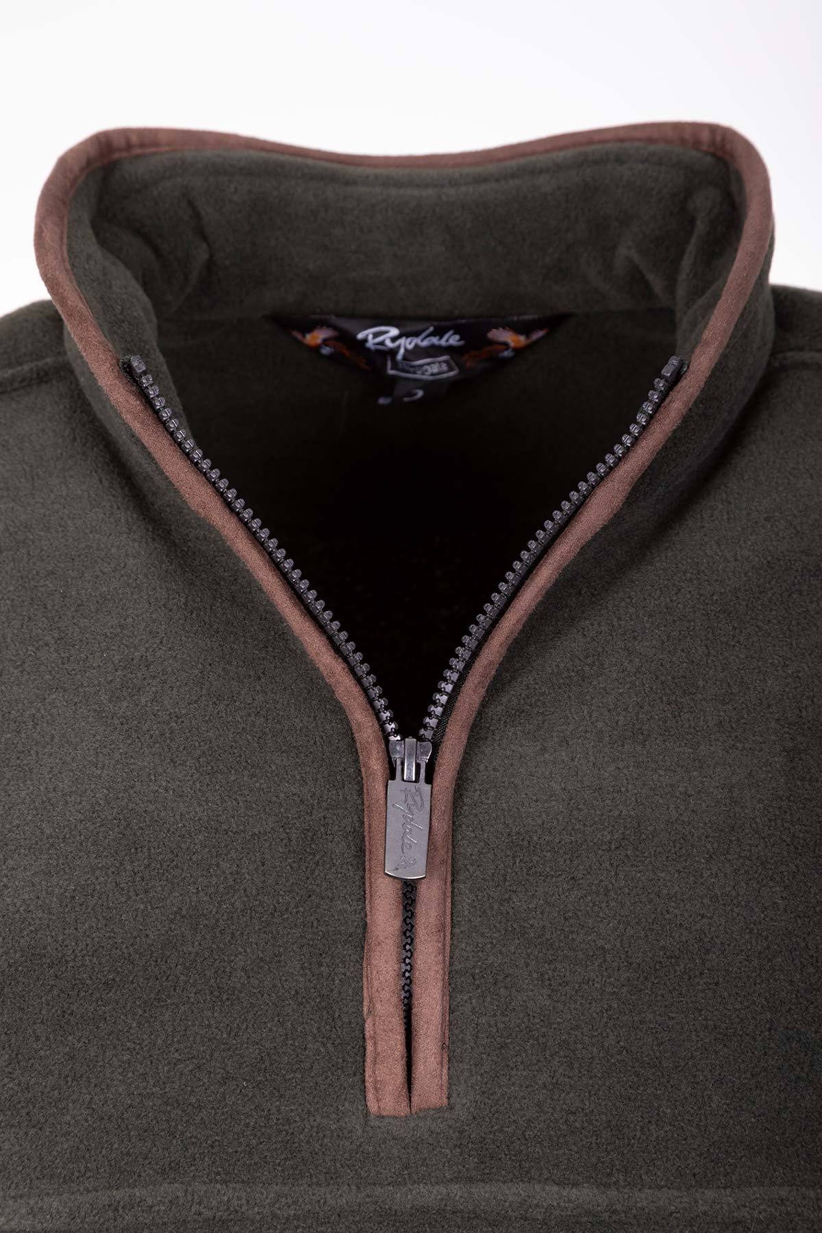 Khaki - Mens Huggate Overhead Fleece