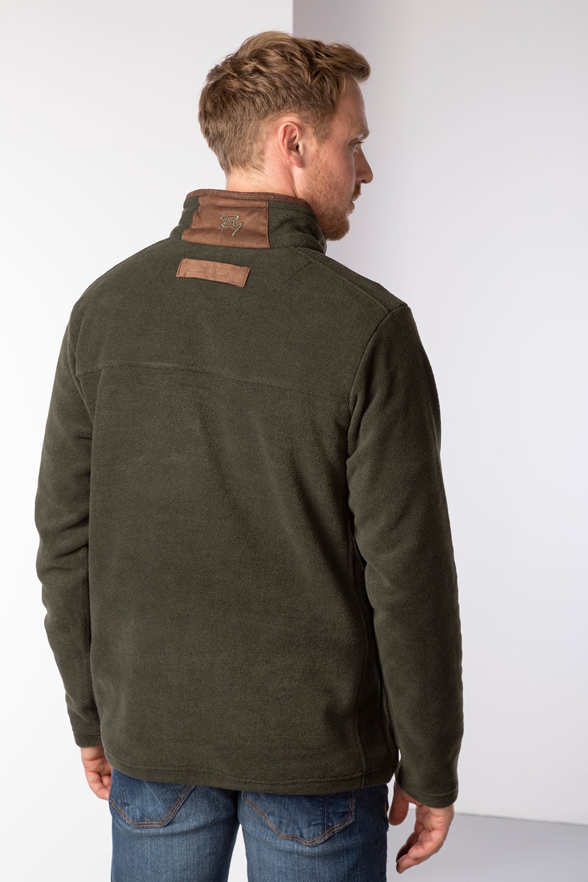 Khaki - Mens Huggate Overhead Fleece