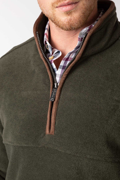 Khaki - Mens Huggate Overhead Fleece