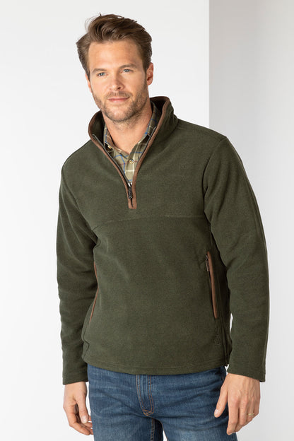Marl Khaki - Mens Huggate Overhead Fleece