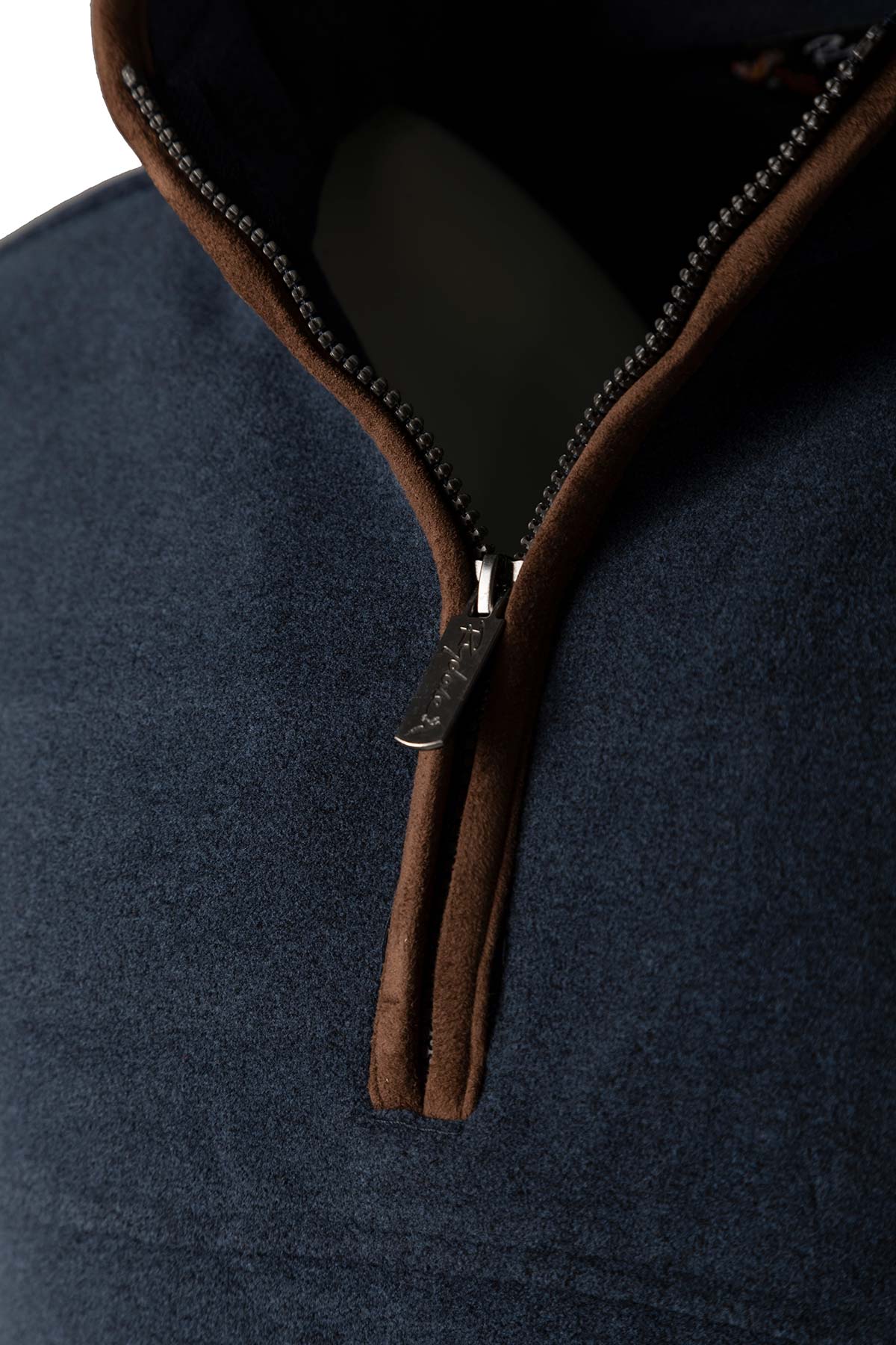 Marl Navy - Mens Huggate Overhead Fleece