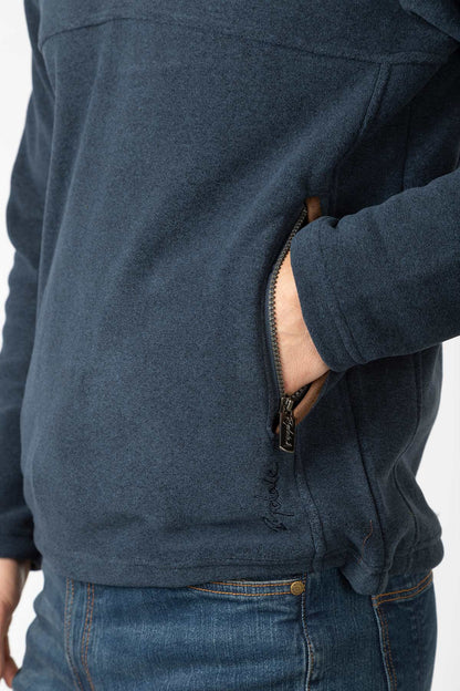 Marl Navy - Mens Huggate Overhead Fleece