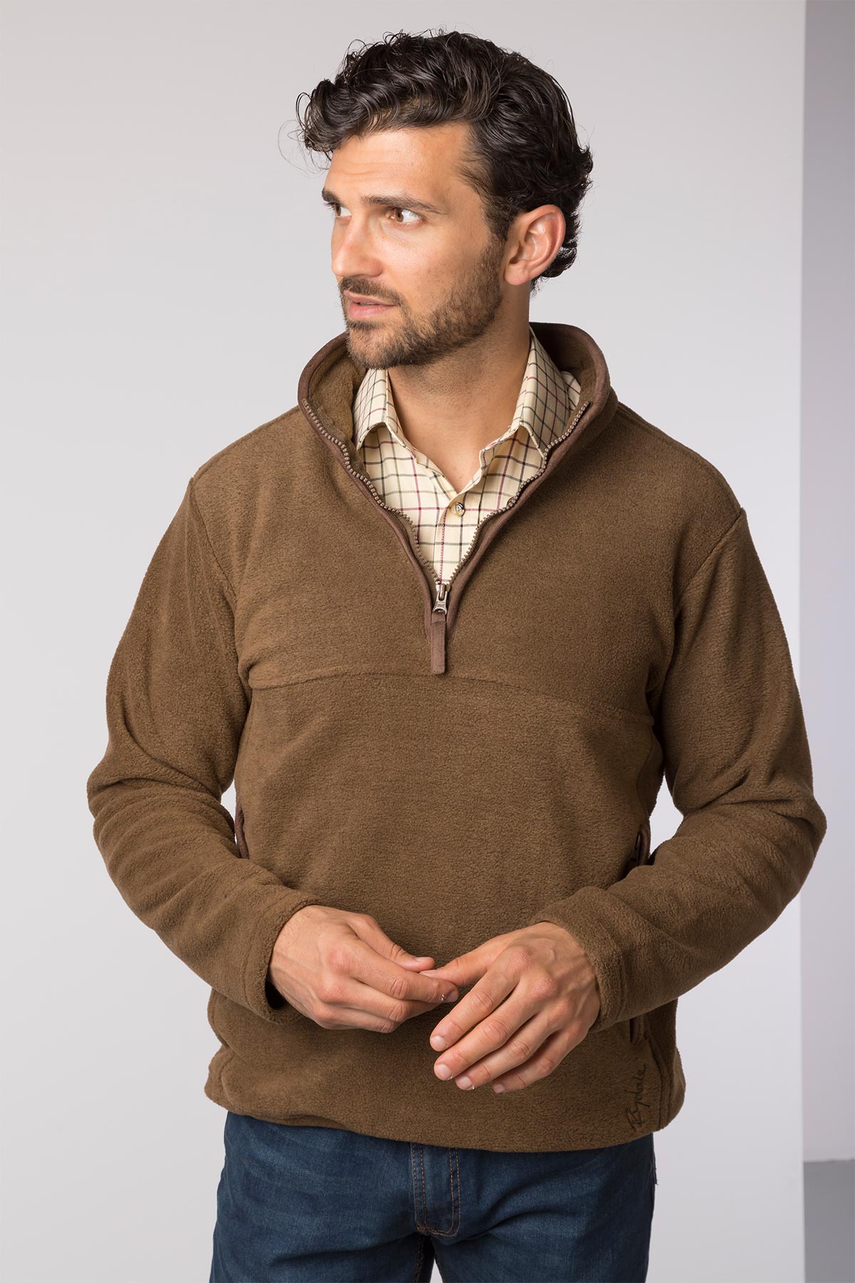 Sandstone - Mens Huggate Overhead Fleece