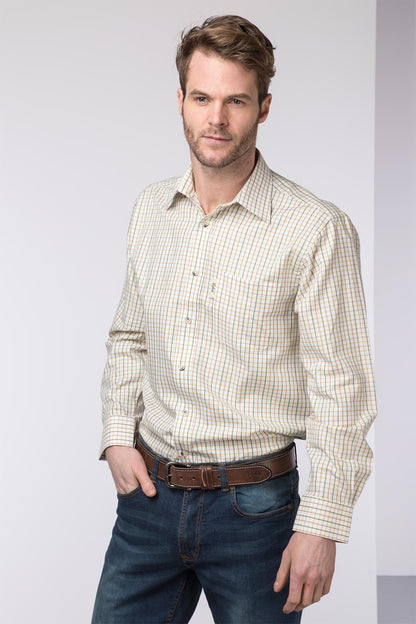 Tattersall Green - Mens 100% Cotton Shooting Shirt