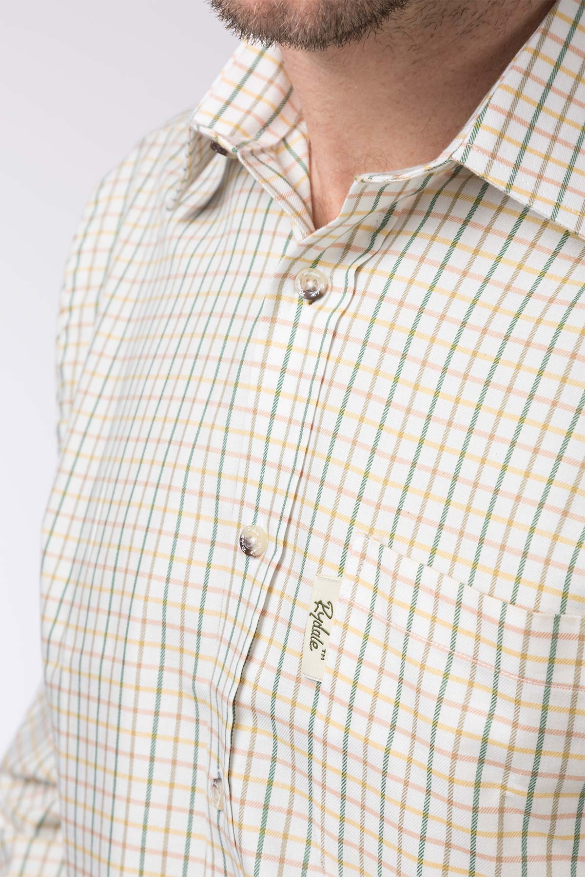 Tattersall Green - Mens 100% Cotton Shooting Shirt
