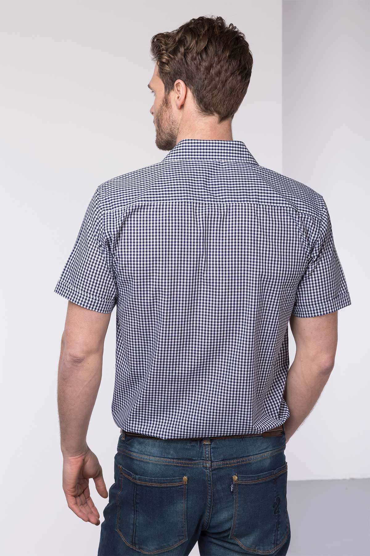 Millington Blue - Polycotton Short Sleeved Shirt